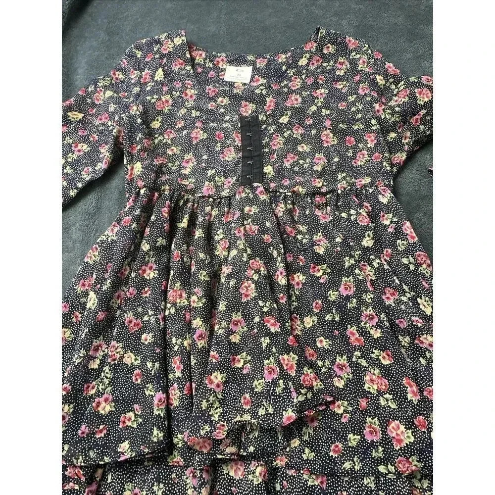 Pins and Needles Boho Multicolor Floral Tunic Babydoll Top Size XS - Picture 13 of 16